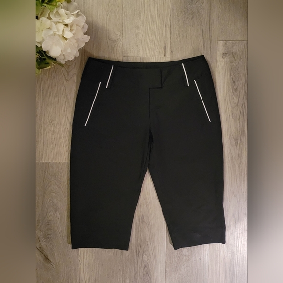 Adidas ProDRY Plus Climalite Golf Capri Pants Black And White, Women's 4 - Picture 2 of 16